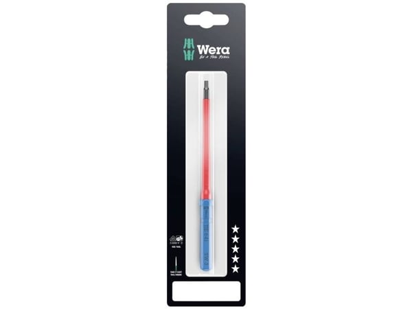 Wera Kraftform Kompakt VDE 64 i 3,0 x 157 mm TIE SB Elektrikerens sekskantet stikkontakt med utskiftbart blad 3,0 mm (05006562001)