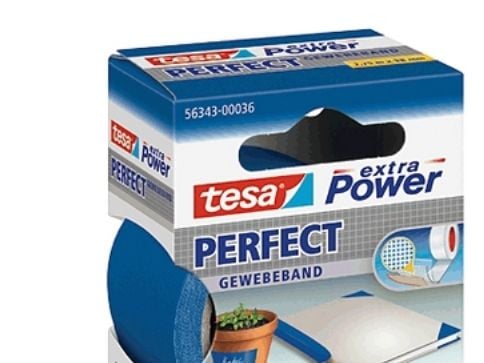 Tesa extra Power Perfect - Tekstiltape - 38 mm x 2.75 m - blå