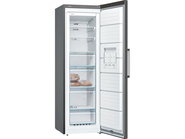 Bosch Serie | 4 GSN36VXEP - Fryser - stående - bredde: 60 cm - dybde: 65 cm - høyde: 186 cm - 242 liter - Klasse E - brushed black steel