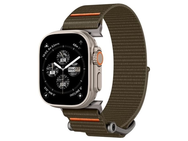 Spigen AMP05982, Band, Smartwatch, Khaki, Apple, Apple Watch Ultra 1 / 2 (49mm) Apple Watch Series 9 / 8 / 7 (45mm) Apple Watch Series SE 2 / SE /....