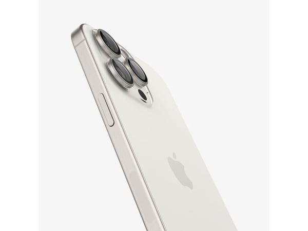 Spigen Optik Pro EZ Fit, Apple, iPhone 15 Pro Max, Transparent, Vit, 2 styck