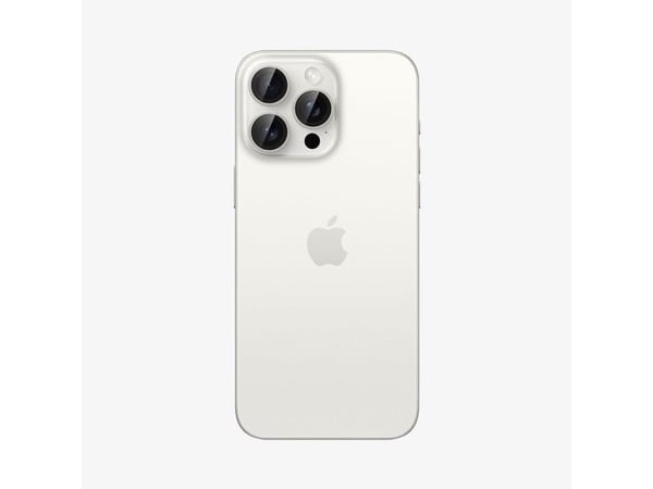 Spigen Optik Pro EZ Fit, Apple, iPhone 15 Pro Max, Transparent, Vit, 2 styck