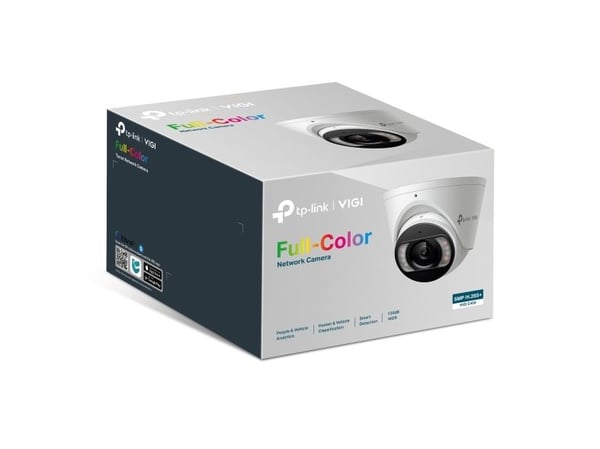 TP-Link VIGI C455(2.8mm), IP-sikkerhetskamera, Innendørs, Koblet med ledninger (ikke trådløs), 120 dB, Tak, Hvit