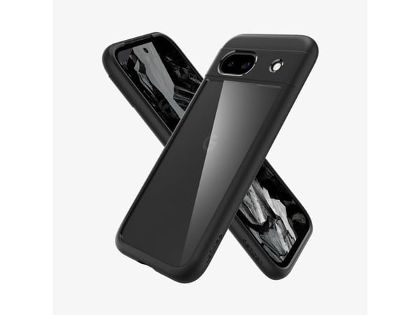 Spigen Ultra Hybrid - Baksidesskydd för mobiltelefon - polykarbonat, termoplastisk polyuretan (TPU) - mattsvart - för Google Pixel 8a