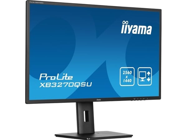 iiyama ProLite XB3270QSU-B1 - LED-skjerm - 32" (31.5" synlig) - 2560 x 1440 WQHD @ 100 Hz - IPS - 250 cd/m² - 1200:1 - 3 ms - HDMI, DisplayPort - h...