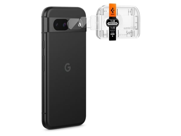 Spigen GLAS.tR EZ Fit, Google, Pixel 8a, Ripebestandig, Gjennomsiktig, 2 stykker