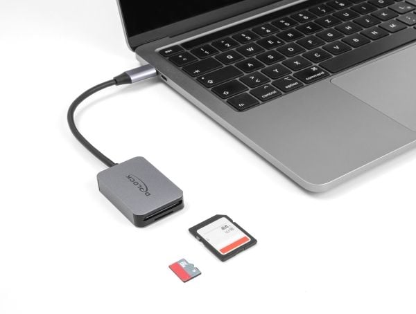Delock - Kortleser (microSD, SD) - USB-C