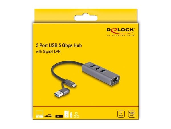Delock - Hub - työpöytä