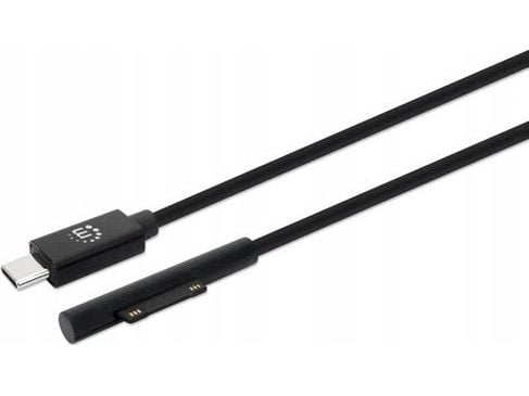 Manhattan 353632, 1,8 m, USB C, Surface Connect, Hankjønn/hankjønn, Svart