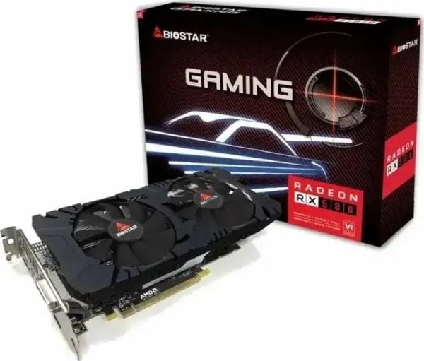 Biostar - Grafikkort - Radeon RX 580 - 8 GB GDDR5 - PCIe 3.0 x16 - HDMI, 2 x DisplayPort