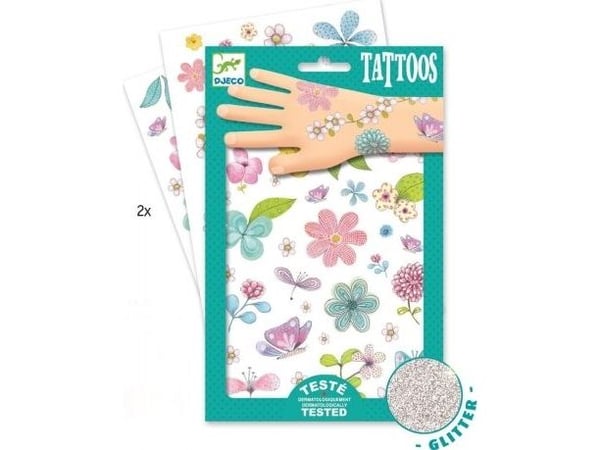 Djeco GLITTER BLOMSTER - tatoveringer for barn DJECO