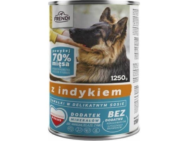 FRENDI with Turkey chunks in delicate sauce - koiran märkäruoka - 1250g
