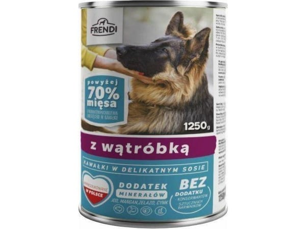 FRENDI med leverbitar i delikat sås våtfoder till hund 1250 g