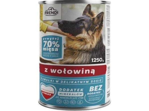 FRENDI with Beef chunks in delicate sauce - koiran märkäruoka - 1250g