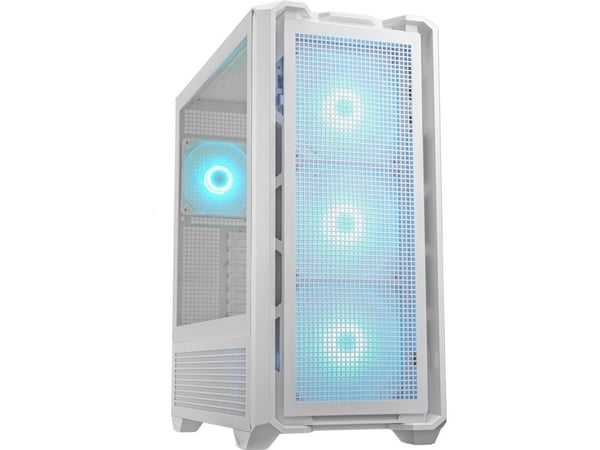 COUGAR CGR-57C9W-RGB, Full Tower, PC, Hvit, ATX, CEB, EATX, Micro ATX, Mini-ITX, Spilling, Blå, Grønn, Rød