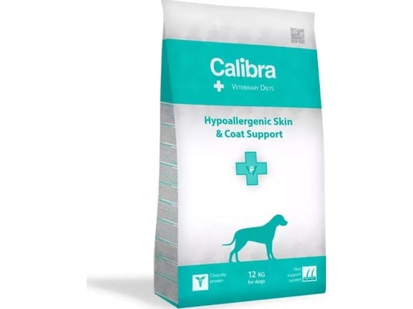 CALIBRA Veterinary Diets Dog Hypoallergenic Skin&amp;Coat - torrfoder för hundar - 12 kg