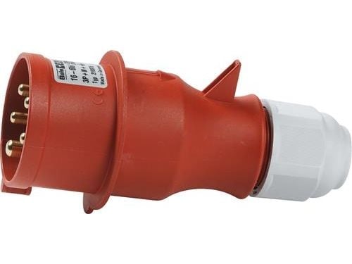 BALS CEE StikpropH6 400V AC 16A 5 polet, rødmultigrip kabelaflastningIP44 polyamidi