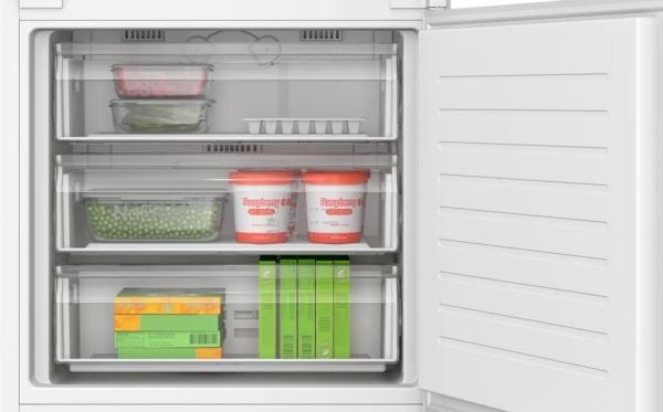 Bosch Serie | 2 KBN96NSE0 - Kjøleskap/fryser - bunnfryser - innebygd - Wi-Fi - fordypning - bredde: 71 cm - dybde: 56 cm - høyde: 194 cm - 383.1 li...