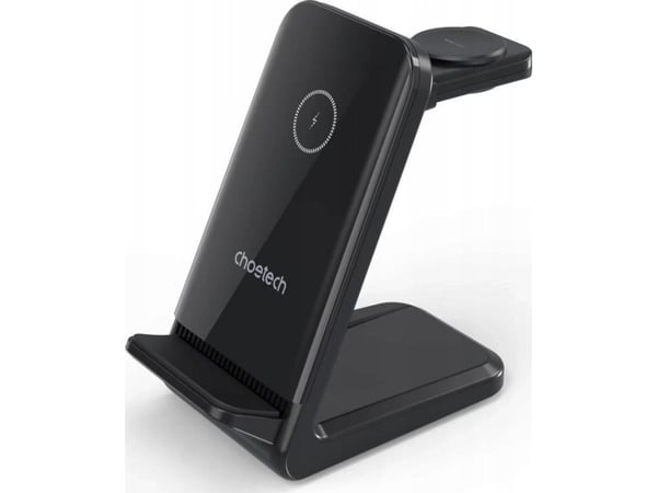 Choetech T608 lader 15W 4-i-1 induktiv hurtigladestasjon – svart