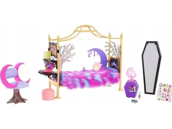 Mattel Monster High™ Clawdeen Wolf™ makuuhuone tarvikkeineen (HMV77)