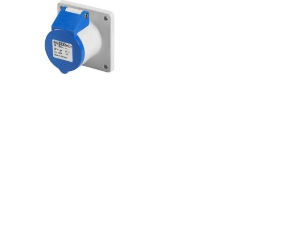 FIX-PRO CEE pistorasia uppoasennus H6 230V 16A 3-napainen sininen suora laippa 75x75 mm, Quick Connect® IP44, polyamidi
