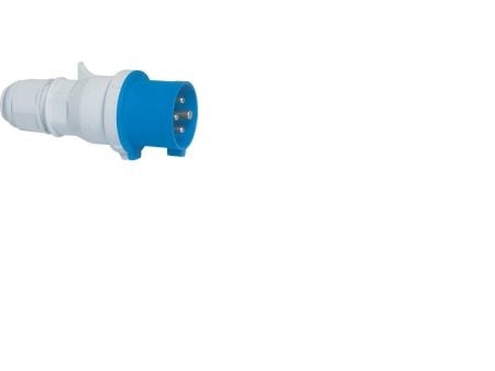 FIX-PRO CEE -pistokeH9 230V AC 16A 4 napainen, sininenMultigrip-kaapelin kevennys, Quick Connect®IP44 polyamidi