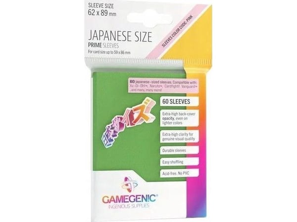 GameGenic Green Japanese Prime Sleeves