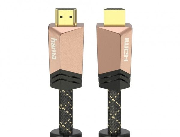 Hama 00205024, 0,75 m, HDMI-tyyppi A (vakio), HDMI-tyyppi A (vakio), 3D, 18 Gbit/s, Musta, Vaaleanpunainen
