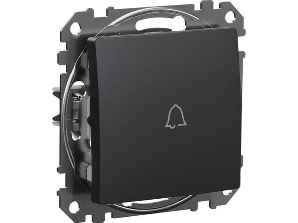 Schneider Electric tryck/dörrklocka svart antracit SEDNA