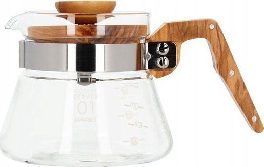 Hario VCWN-60-OV, 0,6 L, Glass, Rustfritt stål, Tre, Rustfritt stål, Transparent, Tre, 182 mm, 128 mm, 121 mm