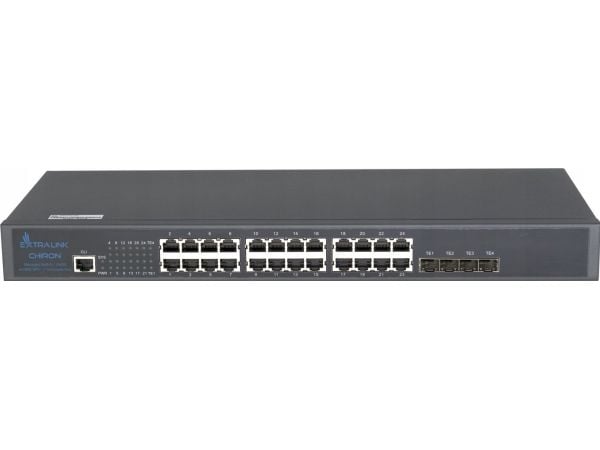 Extralink EX.19720, Håndtert, L3, Gigabit Ethernet (10/100/1000), Rack-montering, 1U