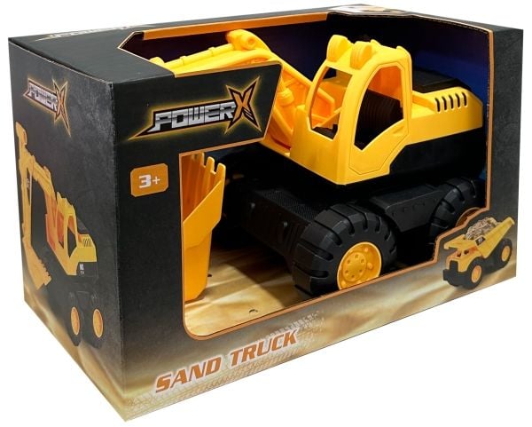 Power X, Sandkasse Excavator gravemaskine med frontgrab, 25 cm