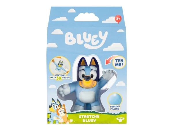 Bluey Stretchable Bluey ja Bingo hahmot