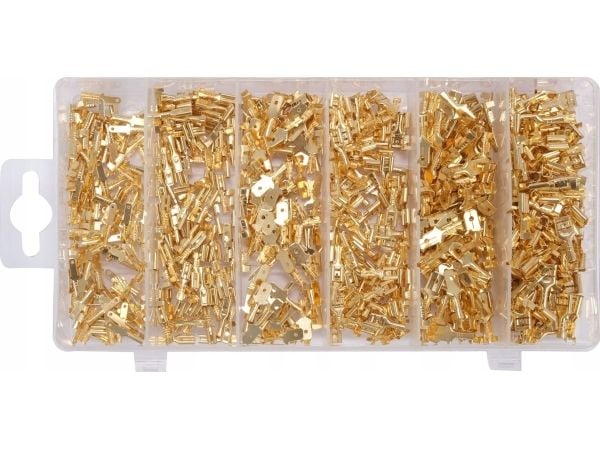 Yato YT-068684, Kutistemuoviliitin, Messinki, Kulta, 600 kpl, Laatikko
