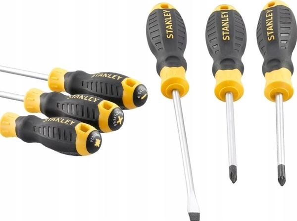STANLEY skrutrekkerbits 3 deler m/ grep (PL+PH+PZ)