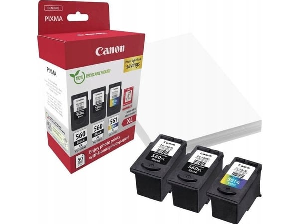 Canon PG-560XLx2/CL-561XL -mustesäiliöt, 3 kpl:n pakkaus PIXMA TS535x/TS745x -malleille