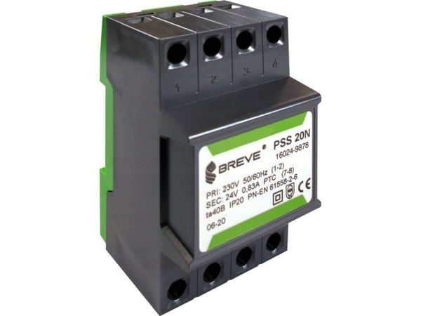 1-vaiheinen modulaarinen muuntaja PSS 20N 20VA 230/12V/rail/16012-9893