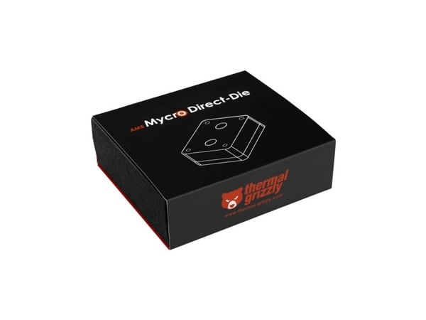 Thermal Grizzly AM5 MYCRO DIRECT-DIE, Vannblokk, Akryl, Aluminium, Kopper, Sort, Sokkel AM5, 1/4", Prosessor