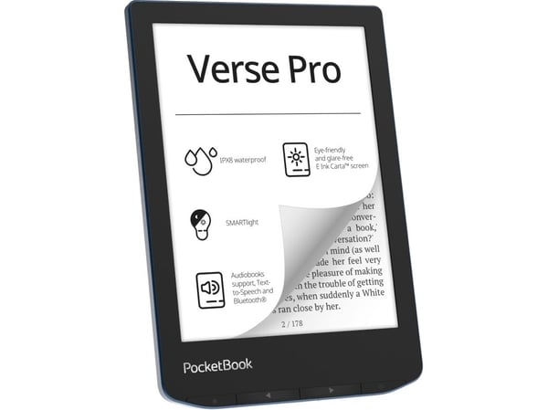 PocketBook Verse PRO - eBook-leser - Linux 3.10.65 - 16 GB - 6" 16 grånivåer (4-bts) E Ink Carta (1072 x 1448) - berøringsskjerm - Bluetooth, Wi-Fi...