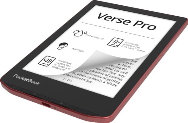 PocketBook Verse PRO - eBook-leser - Linux 3.10.65 - 16 GB - 6" 16 grånivåer (4-bts) E Ink Carta (1072 x 1448) - berøringsskjerm - Bluetooth, Wi-Fi...