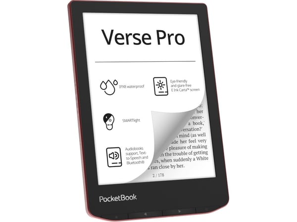 PocketBook Verse PRO - eBook-leser - Linux 3.10.65 - 16 GB - 6" 16 grånivåer (4-bts) E Ink Carta (1072 x 1448) - berøringsskjerm - Bluetooth, Wi-Fi...