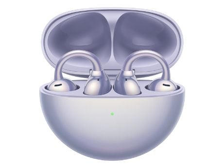 Huawei FreeClip - True wireless-hodetelefoner med mikrofon - åpent øre - over-øret-montering - Bluetooth - purpur