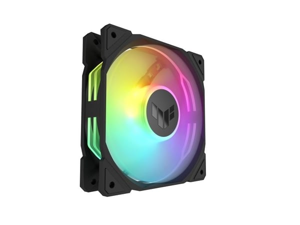 ASUS TUF Gaming TR120 ARGB - Boksviftesett - omvendt blad - 120 mm - svart (en pakke 3)