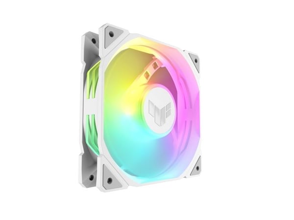 ASUS TUF GAMING TR120 ARGB REVERSE 1-pack Valkoinen, Ilmanjäähdytin, 12 cm, 2000 rpm, 29 dB, 76,3 kuutiometriä/min, Valkoinen