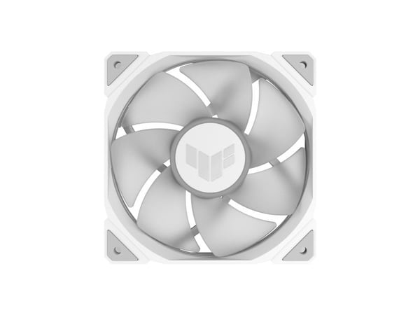 ASUS TUF GAMING TR120 ARGB REVERSE 1-pack Valkoinen, Ilmanjäähdytin, 12 cm, 2000 rpm, 29 dB, 76,3 kuutiometriä/min, Valkoinen