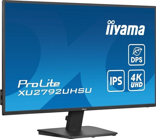iiyama ProLite XU2792UHSU-B6 - LED-skjerm - 27" - 3840 x 2160 4K @ 60 Hz - IPS - 350 cd/m² - 1300:1 - 4 ms - HDMI, DisplayPort, USB-C - høyttalere ...
