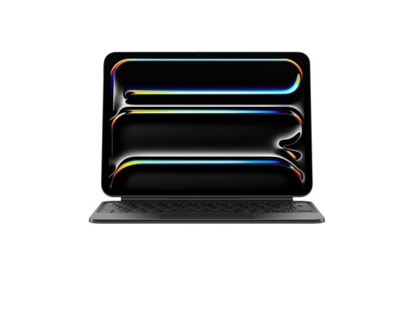 Apple Magic Keyboard - Tastatur og folioveske - med styrepute - bakbelysning - Apple Smart connector - QWERTY - USA - svart