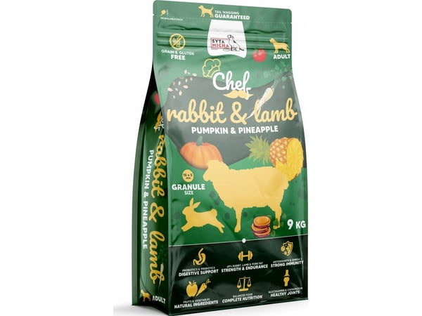 Syta Micha SYTA MICHA Tørrfôr kanin og lam, gresskar og ananas 9kg hund