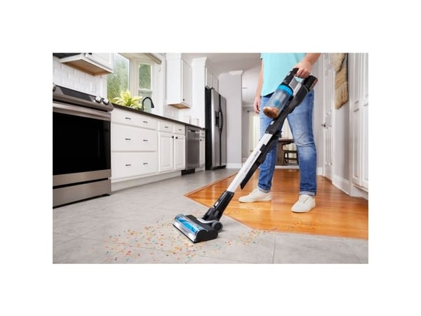 Black & Decker BHFEB520D1, 2-i-1 stavstøvsuger, Uten pose, Sort, Gjennomsiktig, Hvit, Rektangulær, Tørr, Syklonisk