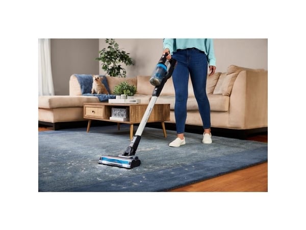 Black & Decker BHFEB520D1, 2-i-1 stavstøvsuger, Uten pose, Sort, Gjennomsiktig, Hvit, Rektangulær, Tørr, Syklonisk